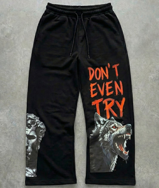 Premium Oversized Joggers for Men & Women – Wolf Cianide | AstroEyee