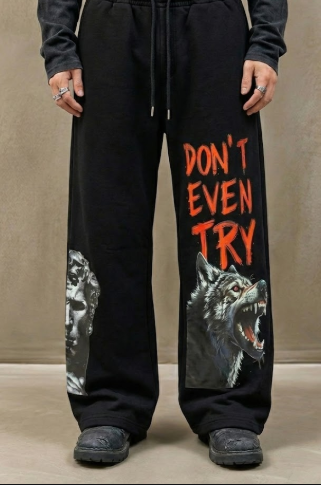 Premium Oversized Joggers for Men & Women – Wolf Cianide | AstroEyee