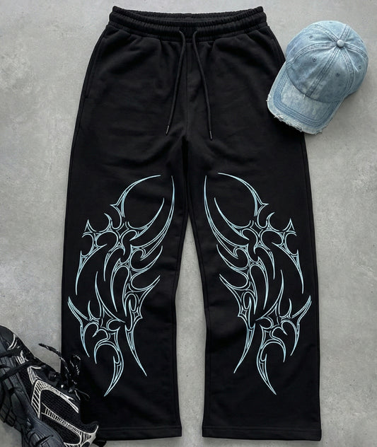 Premium Oversized Joggers for Men & Women – Cyan Eclipse | AstroEyee