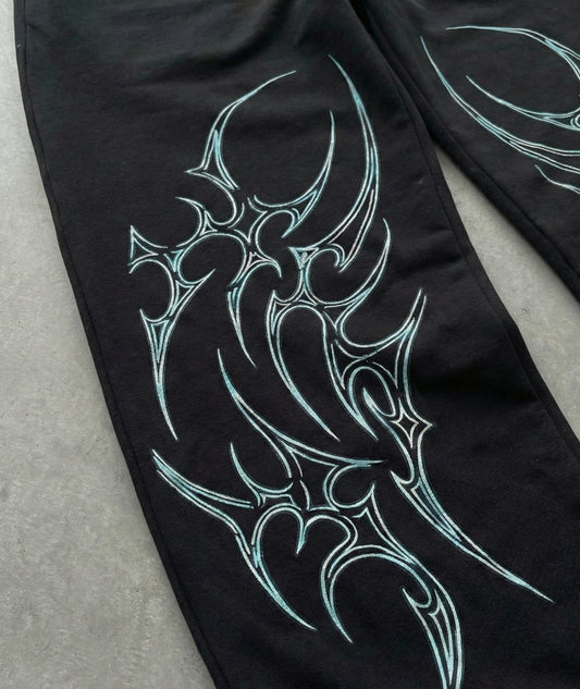 Premium Oversized Joggers for Men & Women – Cyan Eclipse | AstroEyee